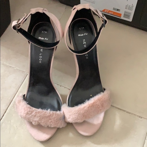 wide fit fluffy heels